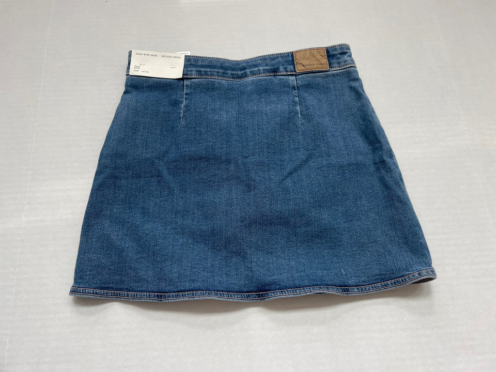 American Eagle Skirts/Skorts 00 Blue Denim/Cotton/Polyester/Elastane