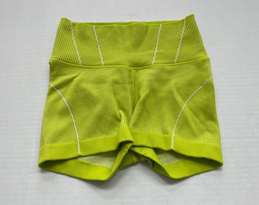Aerie Shorts Extra Small Lime Green Corduroy and Elastic, Polyester