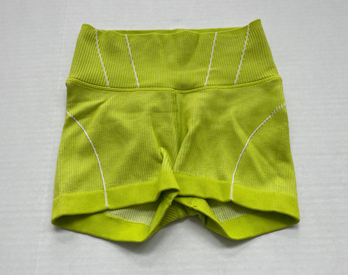 Aerie Shorts Extra Small Lime Green Corduroy and Elastic, Polyester