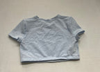 Aerie Tops Extra Small Light Blue Polyester (Recycled Nylon, Elastane, Nylon) with Lace and Mesh