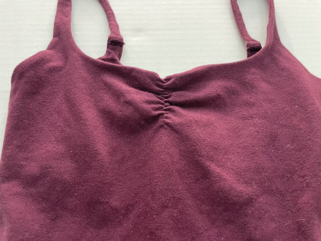 PINK Tops Extra Small Maroon Cotton/Elastane