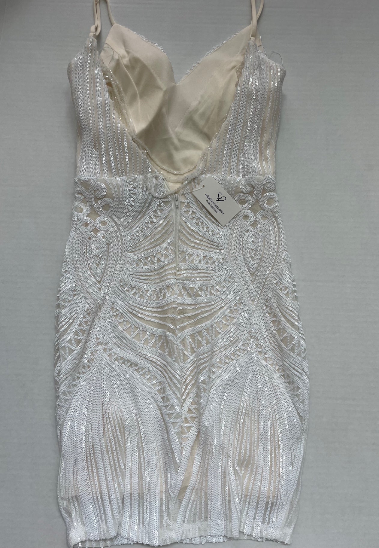 Windsor Dresses/Rompers Extra Small White Polyester and Sequin