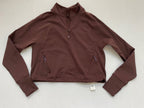 Aerie OFFLINE by Aerie Sweatshirts/Hoodies Extra Small Brown Recycled Polyester, Elastane, Nylon