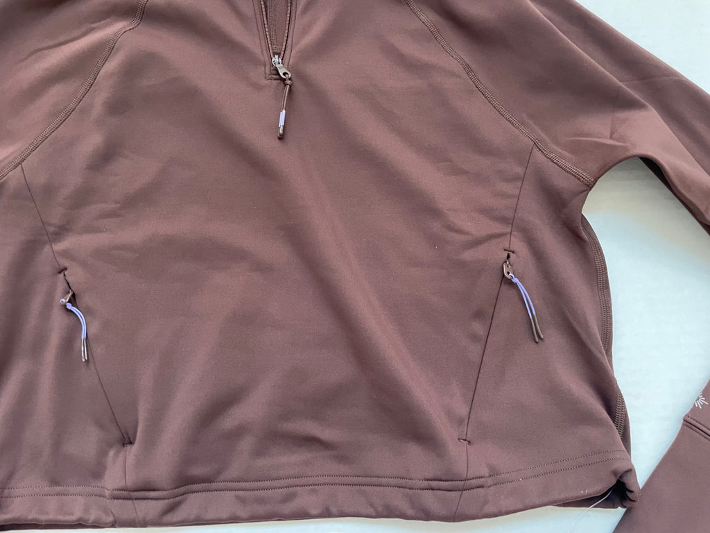 Aerie OFFLINE by Aerie Sweatshirts/Hoodies Extra Small Brown Recycled Polyester, Elastane, Nylon