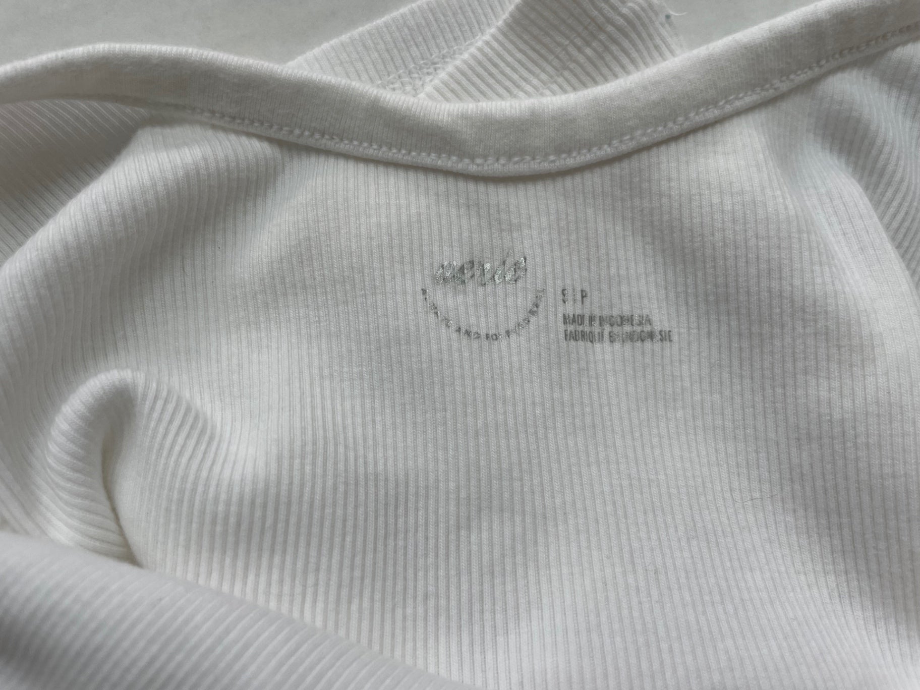 Aerie Tops Small White Cotton and Elastane