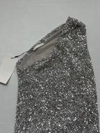 Zara Tops Small Silver Sequin, Polyester, Elastane