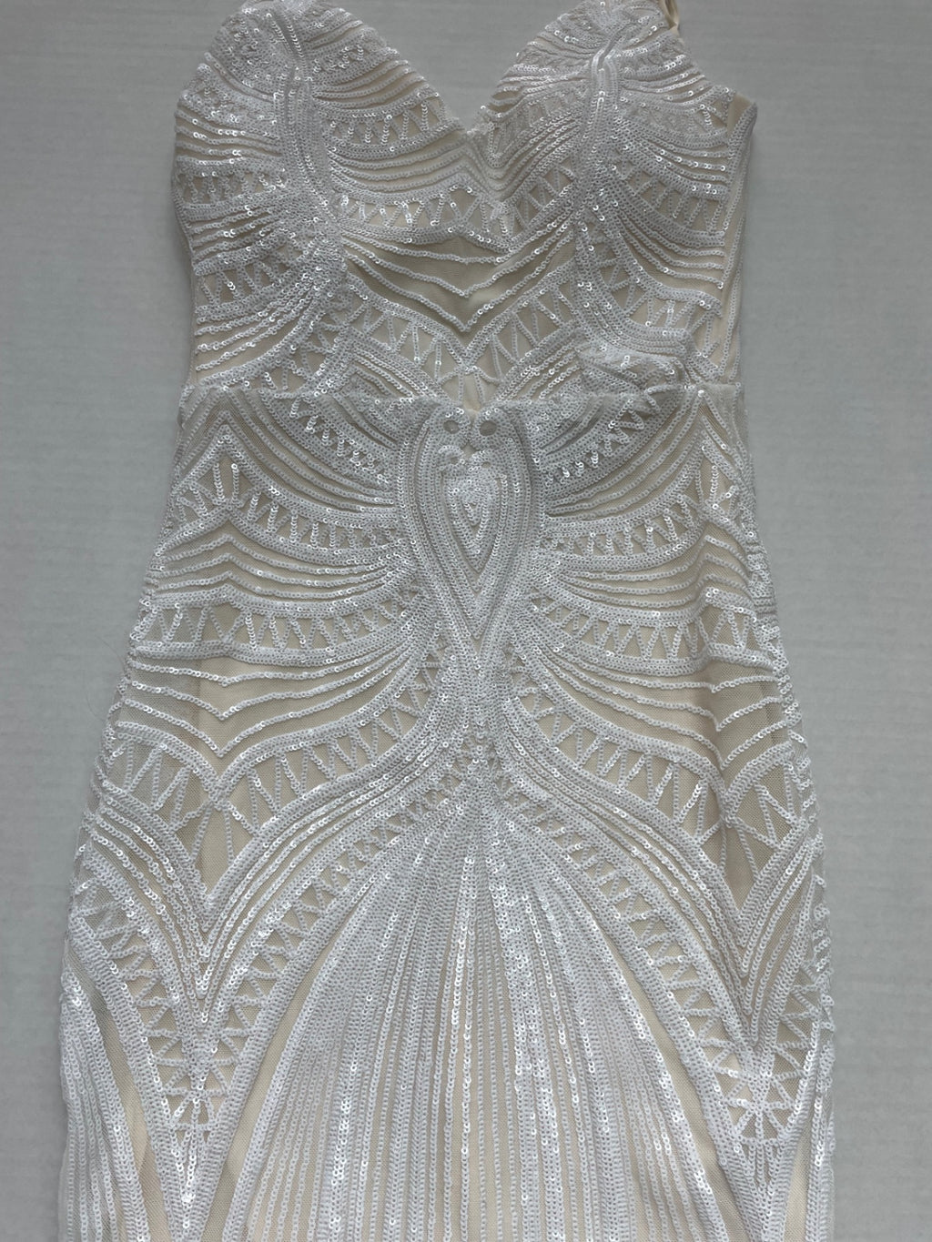 Windsor Dresses/Rompers Extra Small White Polyester and Sequin