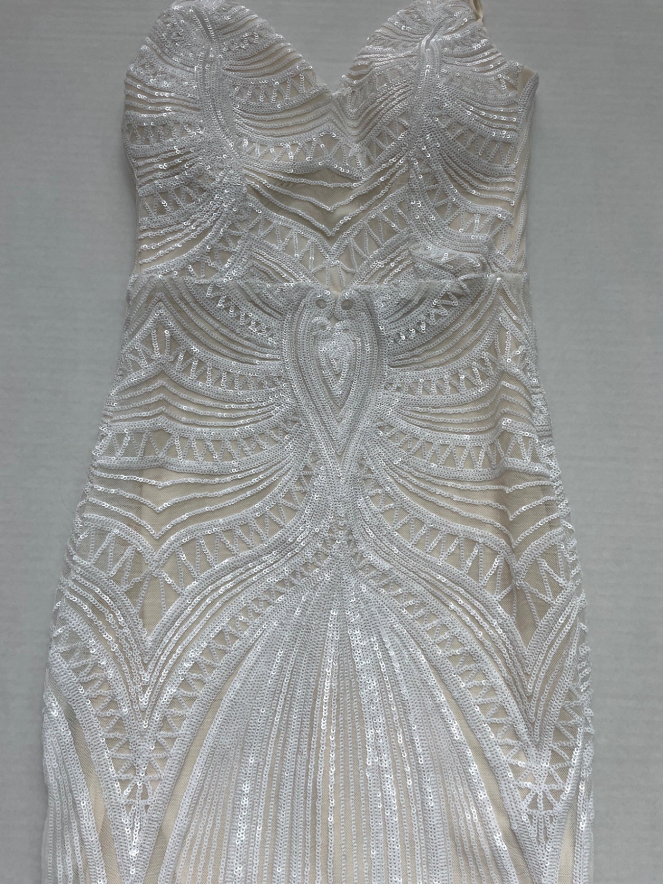 Windsor Dresses/Rompers Extra Small White Polyester and Sequin