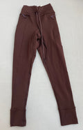 Offline by Aerie Leggings Extra Small Brown Ribbed knit fabric/viscose/polyester