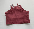 LASLULU Tops Small Red Ribbed fabric