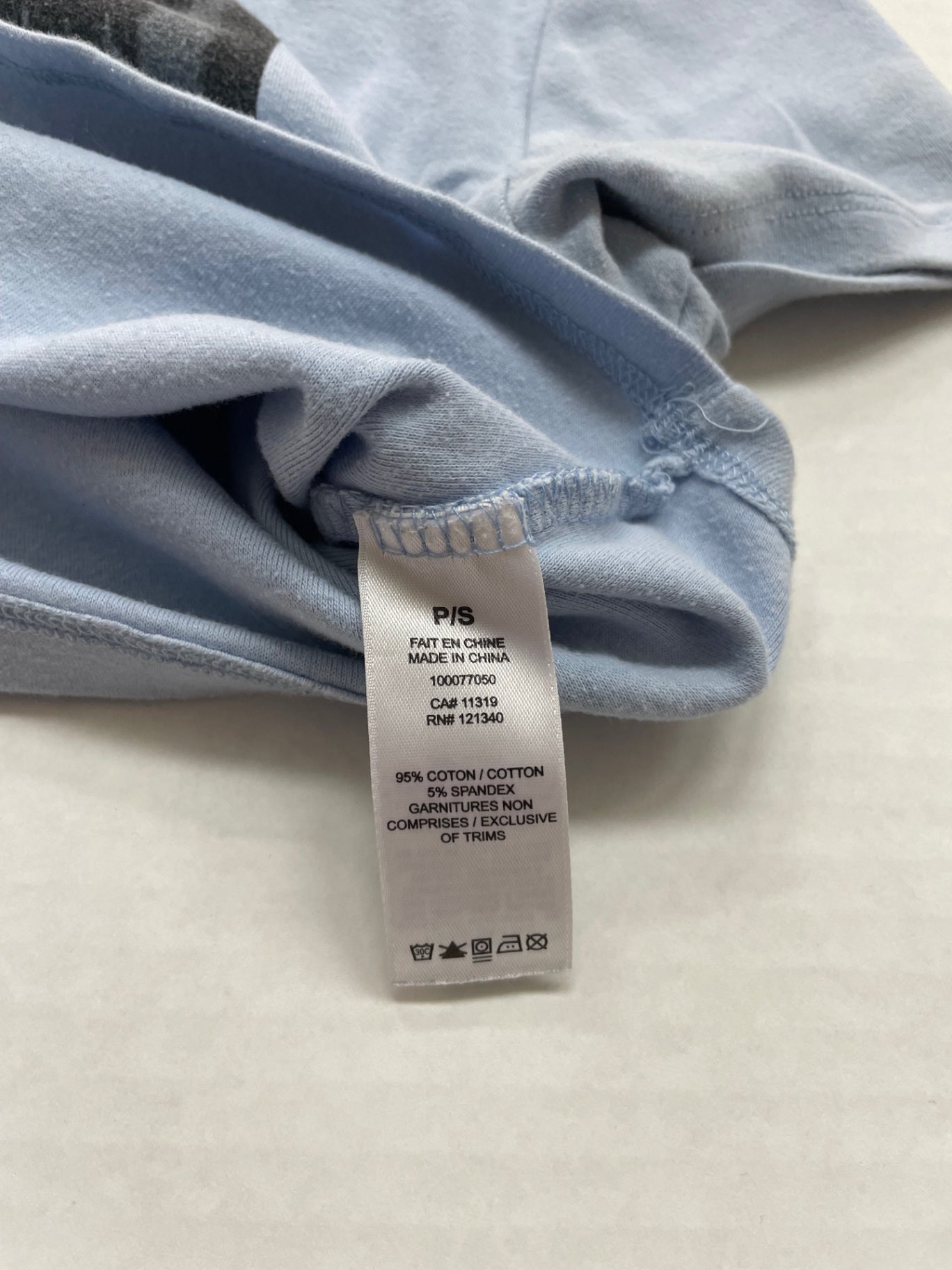 Garage Tops Small Light blue Cotton and spandex blend