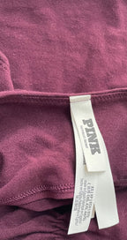 PINK Tops Extra Small Maroon Cotton/Elastane