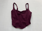 PINK Tops Extra Small Maroon Cotton/Elastane