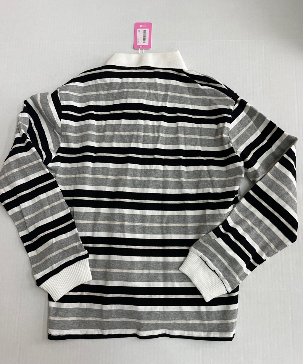 Edikted Tops Extra Small Gray, Black and White Cotton