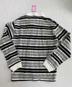 Edikted Tops Extra Small Gray, Black and White Cotton