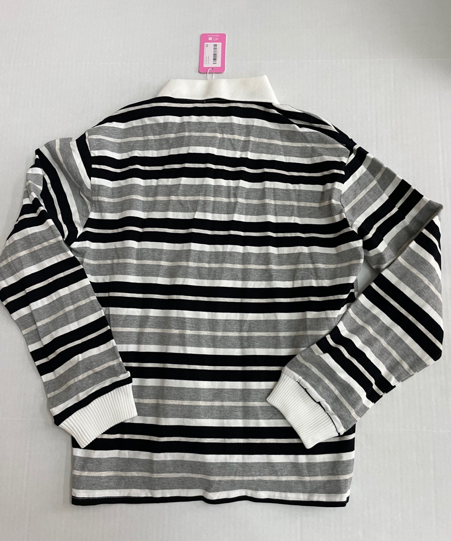 Edikted Tops Extra Small Gray, Black and White Cotton