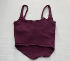 PINK Tops Extra Small Maroon Cotton/Elastane