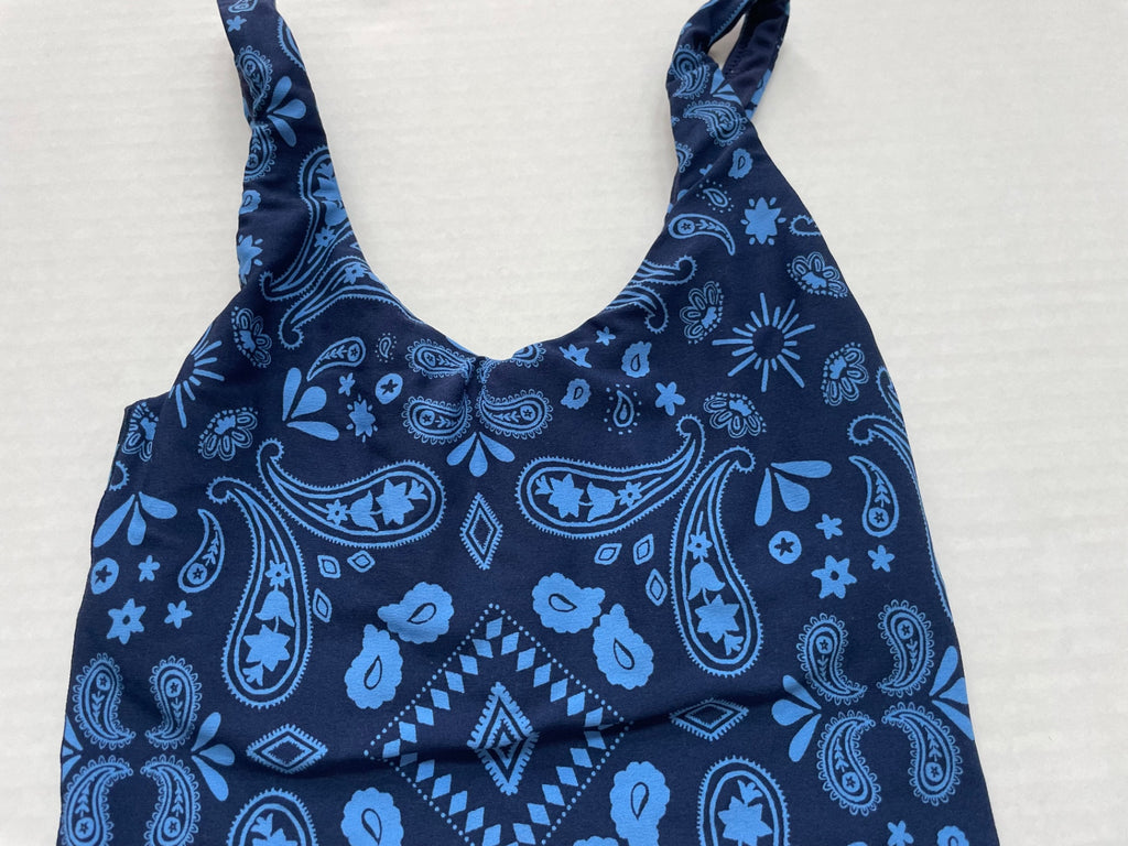 OFFLINE by Aerie Tops Extra Extra Small Blue Cotton/Polyester/Nylon blend