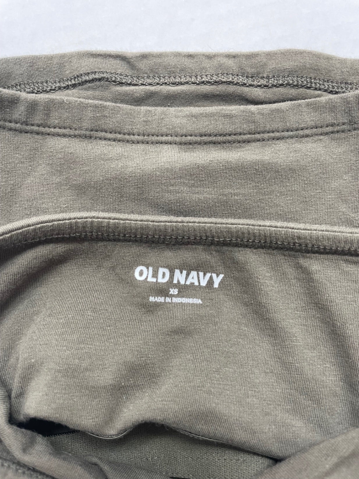 Old Navy Tops Extra Small Olive Green Cotton blend (95% cotton, 5% spandex)