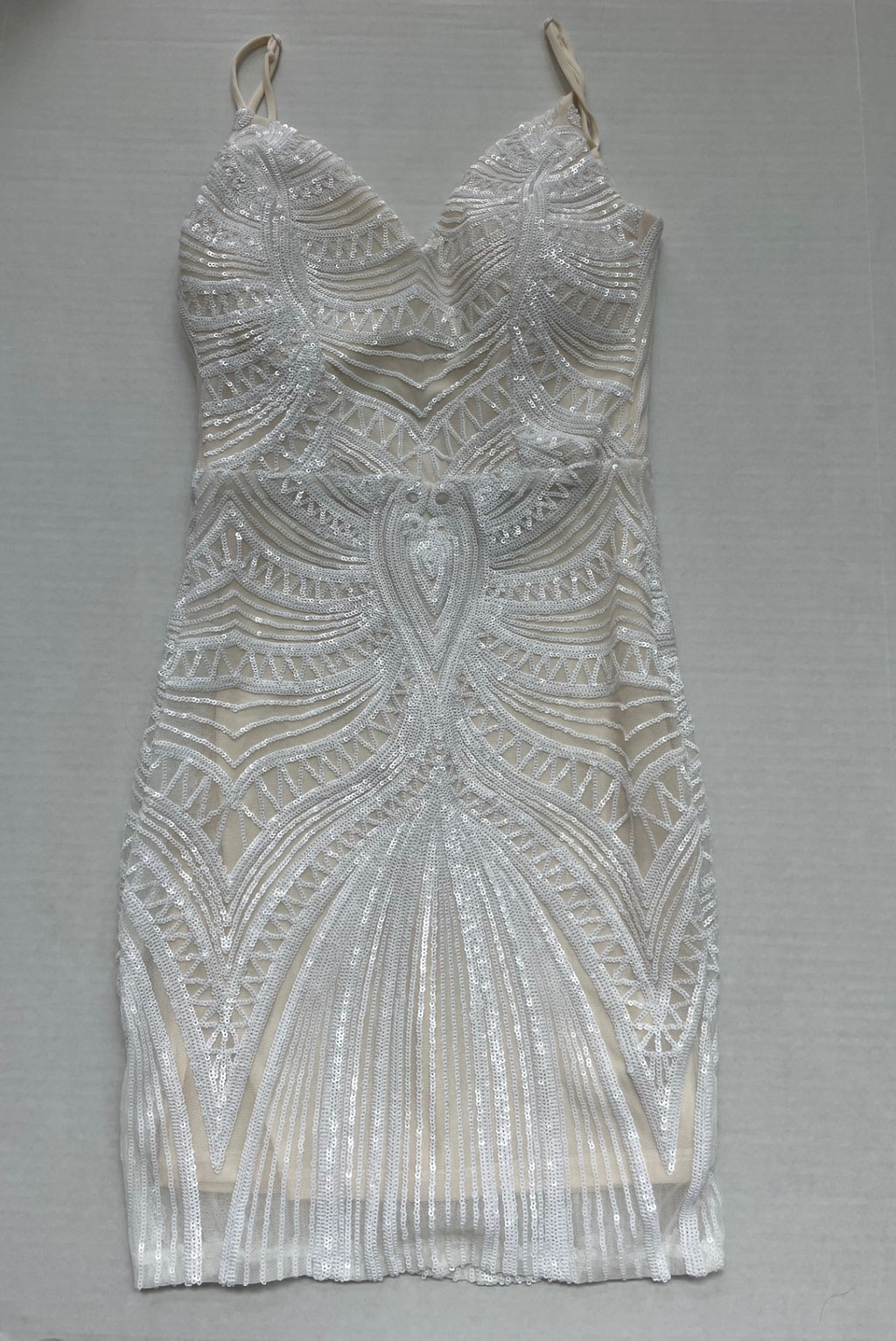 Windsor Dresses/Rompers Extra Small White Polyester and Sequin