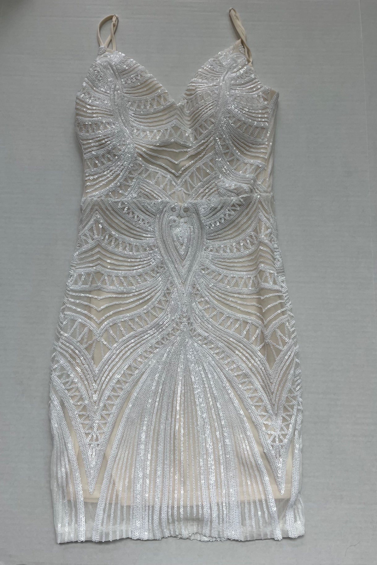 Windsor Dresses/Rompers Extra Small White Polyester and Sequin