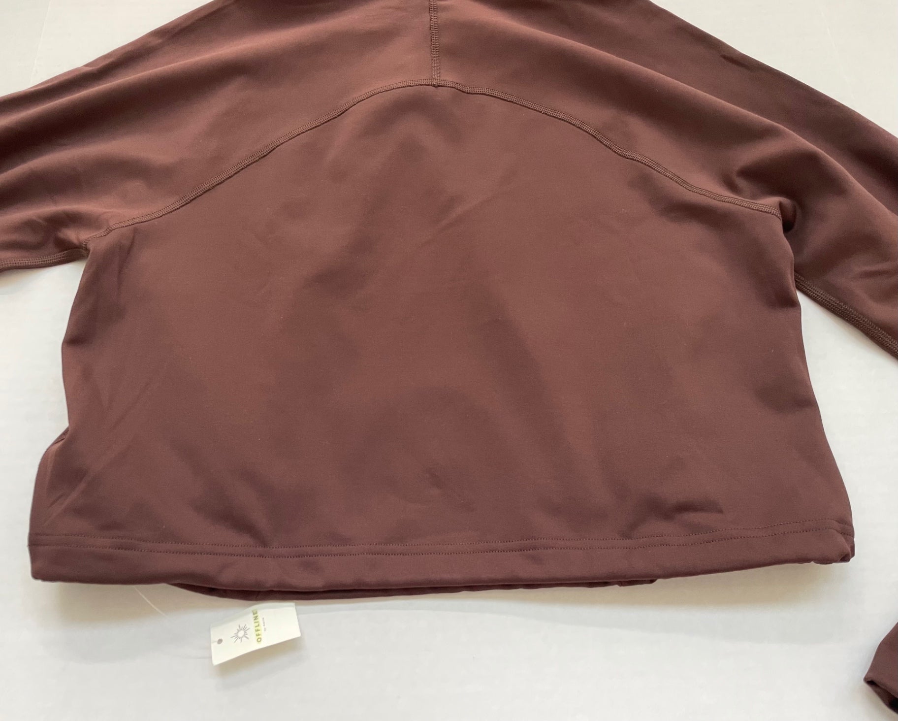 Aerie OFFLINE by Aerie Sweatshirts/Hoodies Extra Small Brown Recycled Polyester, Elastane, Nylon