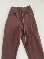 Offline by Aerie Leggings Extra Small Brown Ribbed knit fabric/viscose/polyester