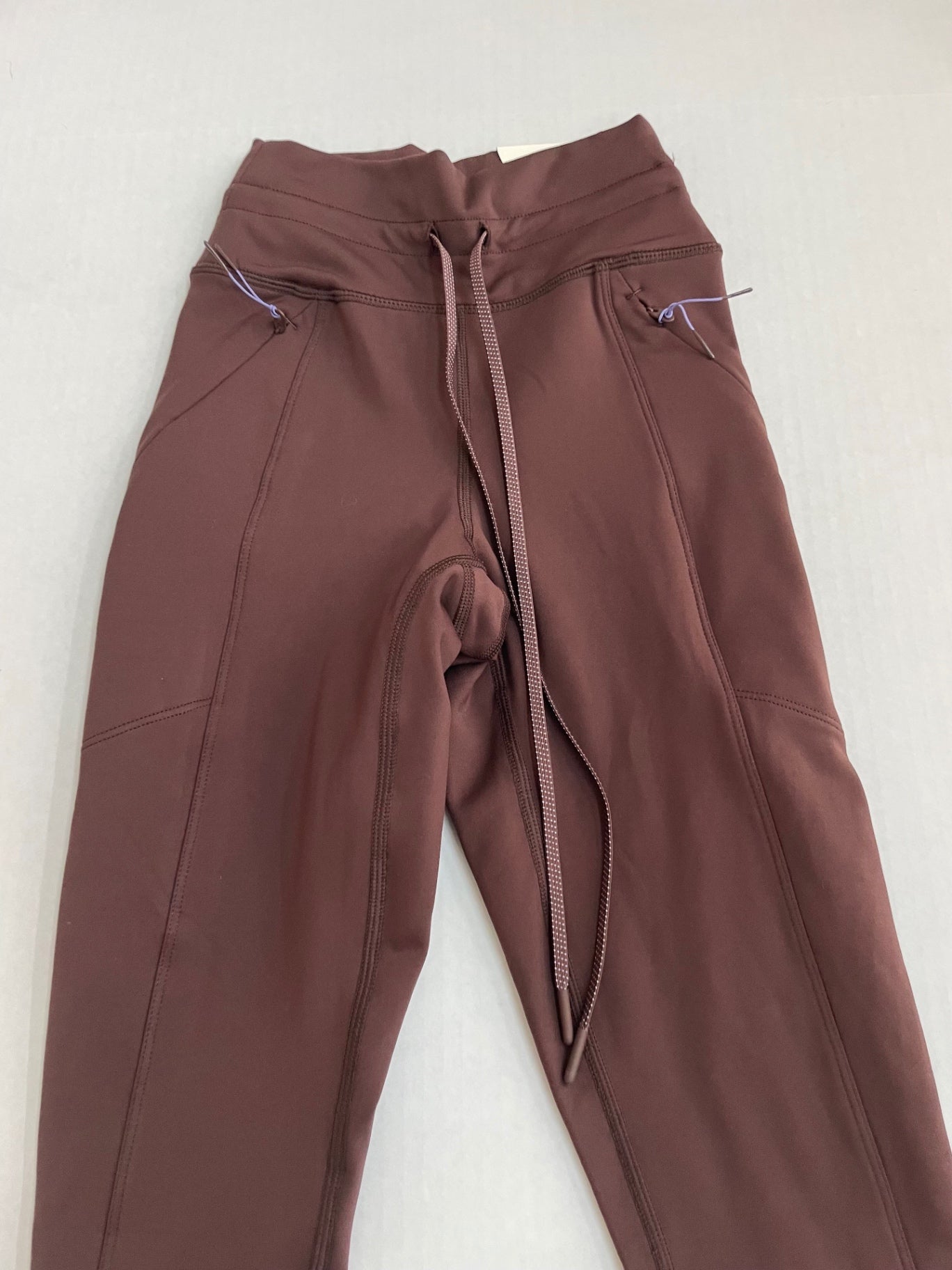Offline by Aerie Leggings Extra Small Brown Ribbed knit fabric/viscose/polyester