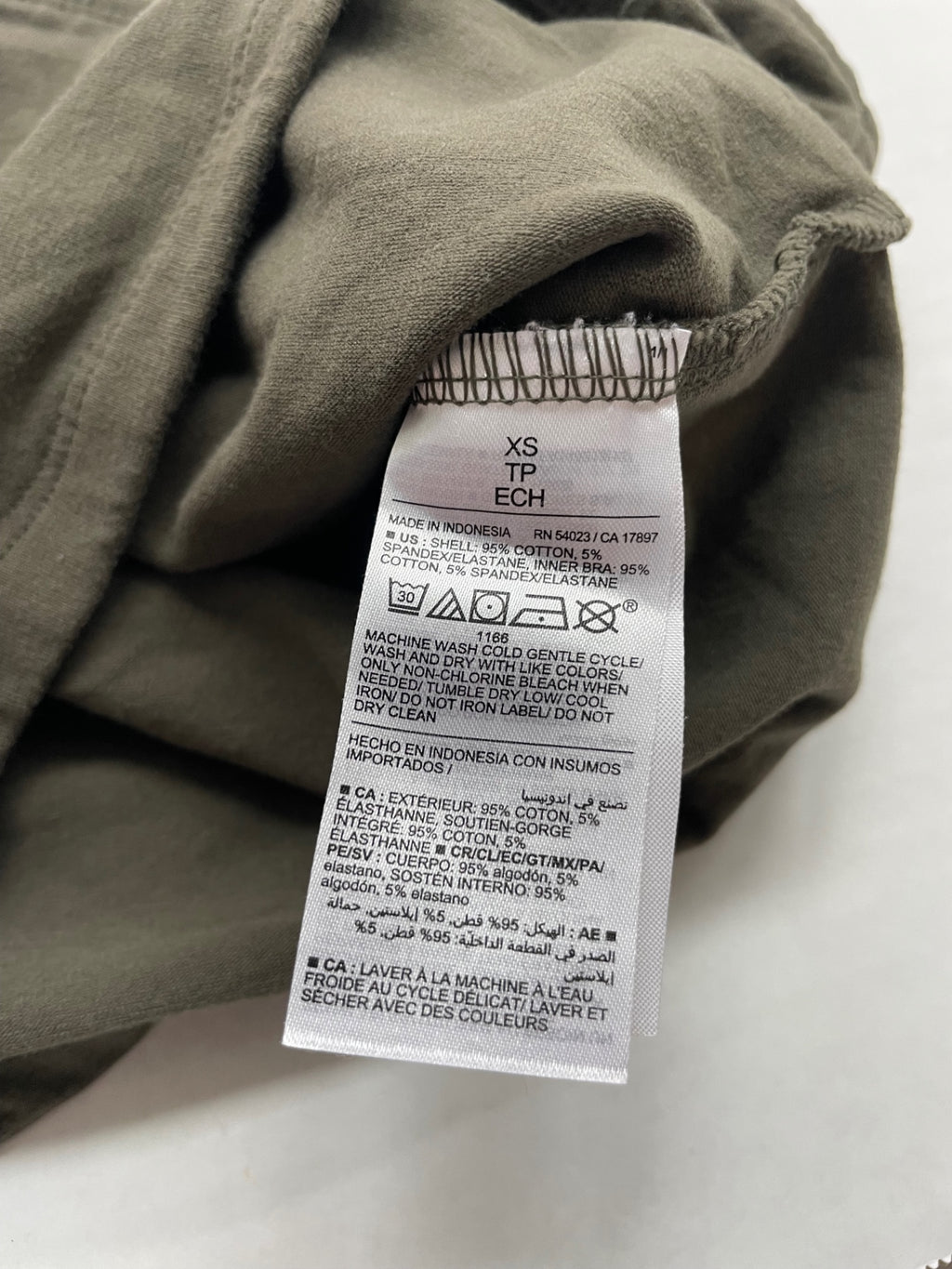 Old Navy Tops Extra Small Olive Green Cotton blend (95% cotton, 5% spandex)