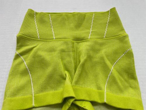 Aerie Shorts Extra Small Lime Green Corduroy and Elastic, Polyester