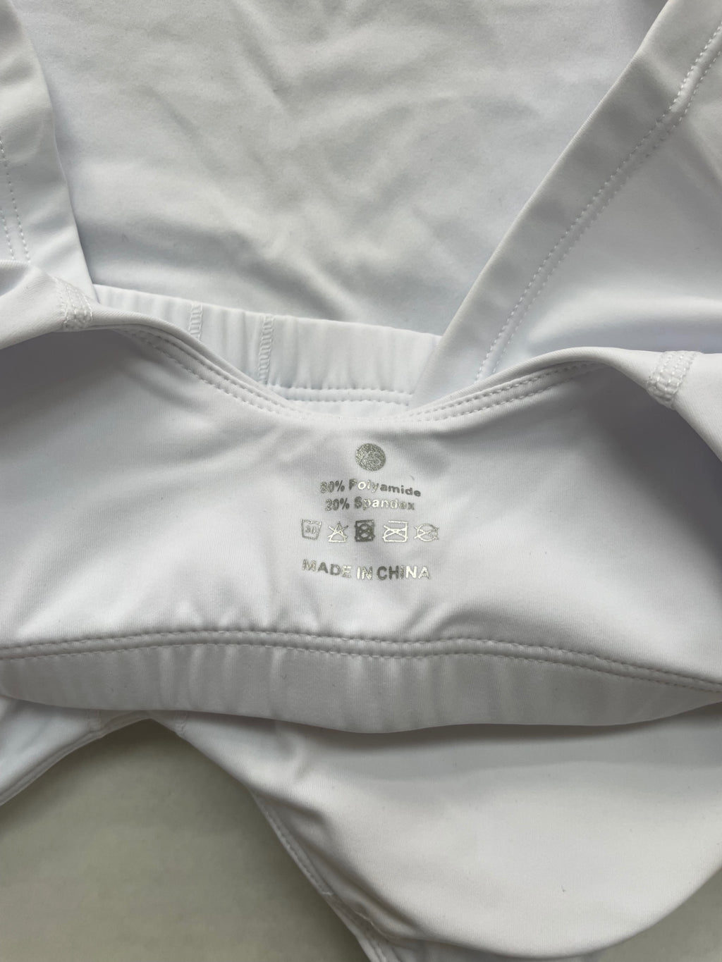 Unbranded Tops Extra Small White Polyamide, Spandex (visible label)