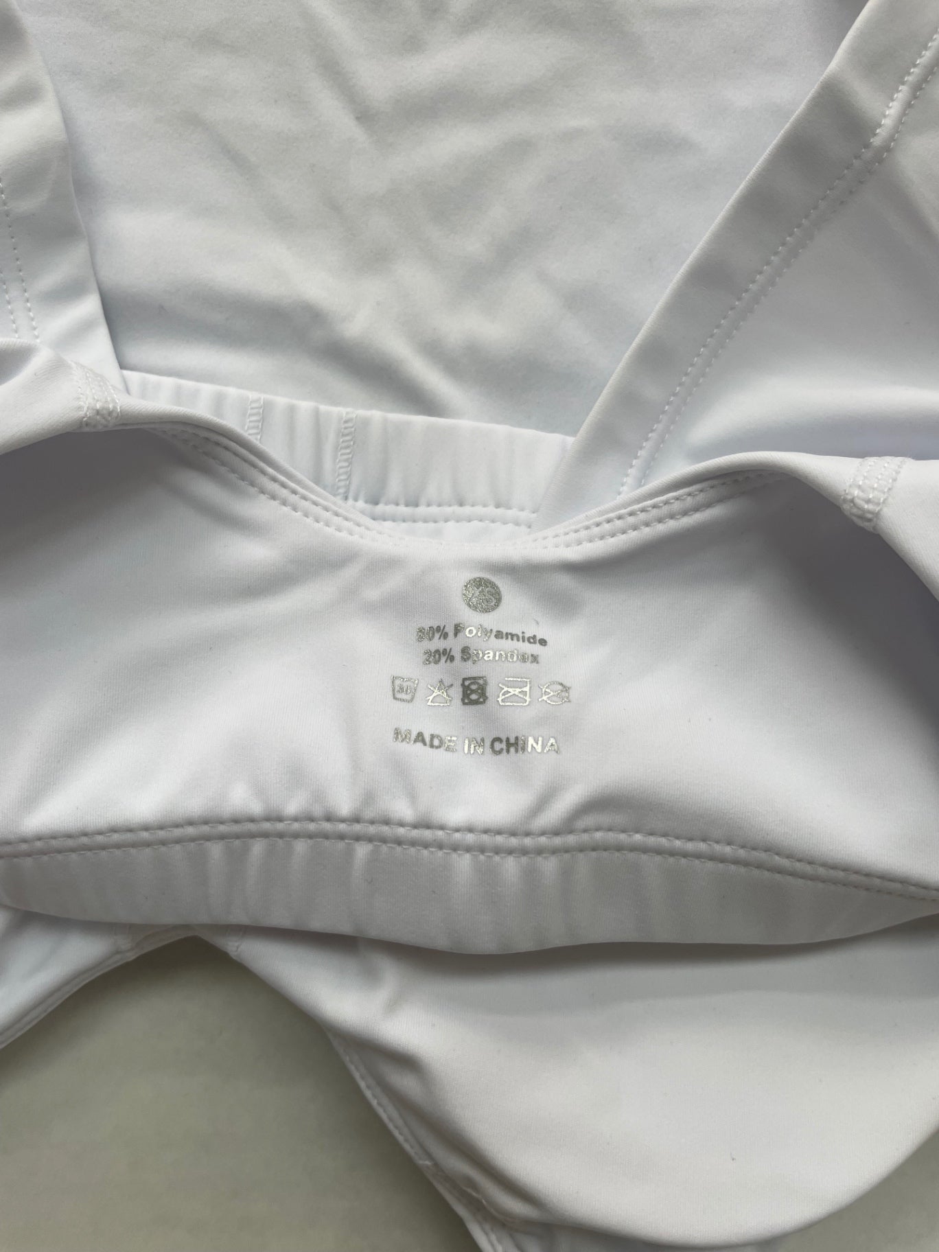Unbranded Tops Extra Small White Polyamide, Spandex (visible label)