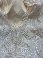Windsor Dresses/Rompers Extra Small White Polyester and Sequin