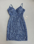 Windsor Dresses/Rompers Extra Small Blue Polyester with sequin embellishments and mesh fabric, Spandex