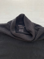 American Eagle Tops Extra Small Black Viscose, Nylon, Elastane, Polyester