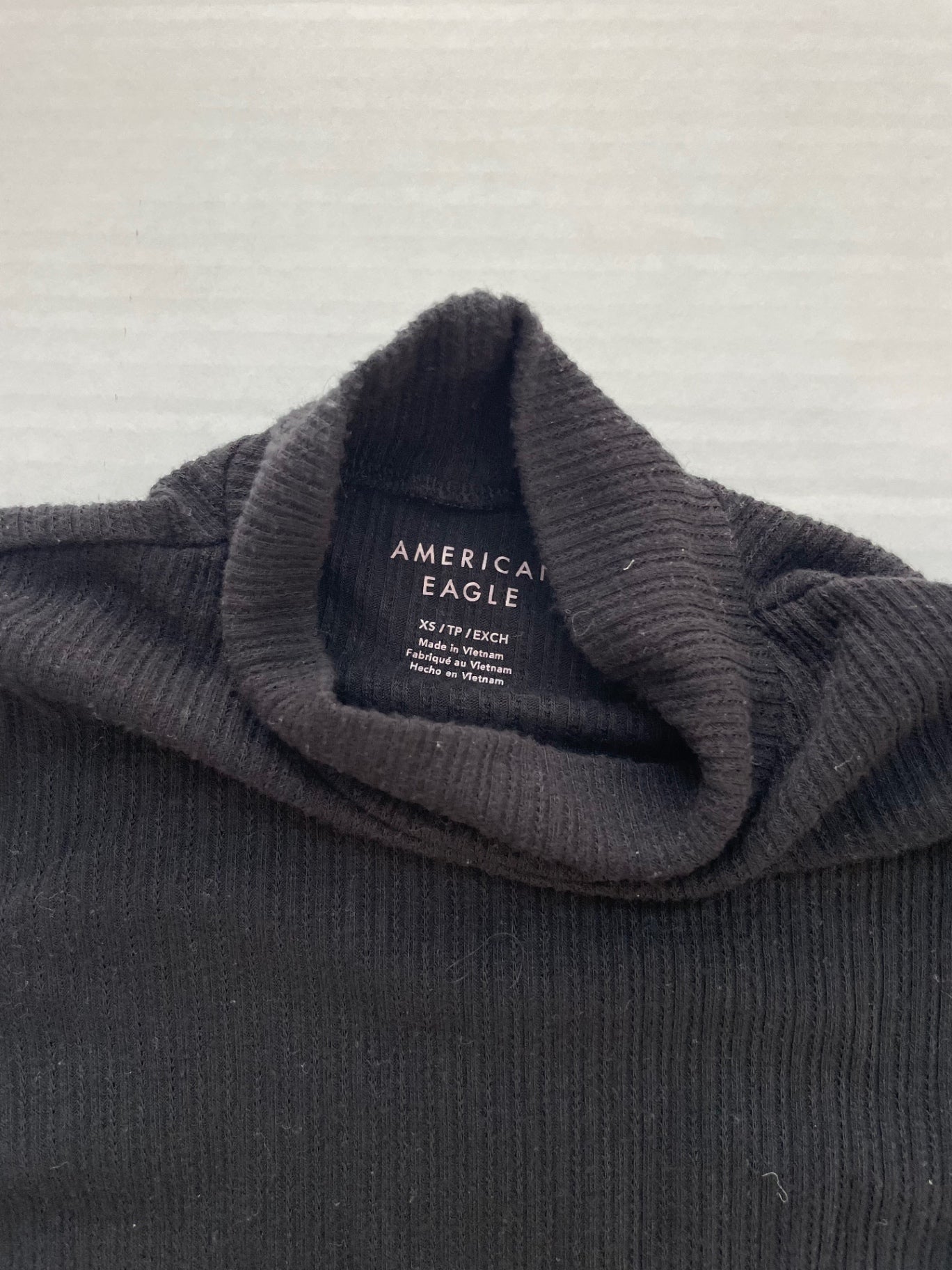 American Eagle Tops Extra Small Black Viscose, Nylon, Elastane, Polyester