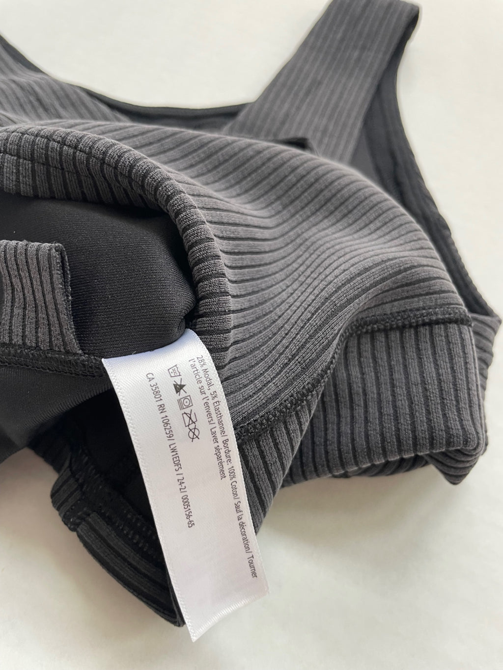 Lululemon Tops 0 Gray Recycled Polyester, Elastanne, Lenzing Modal, Cotton