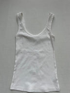 Aerie Tops Small White Cotton and Elastane