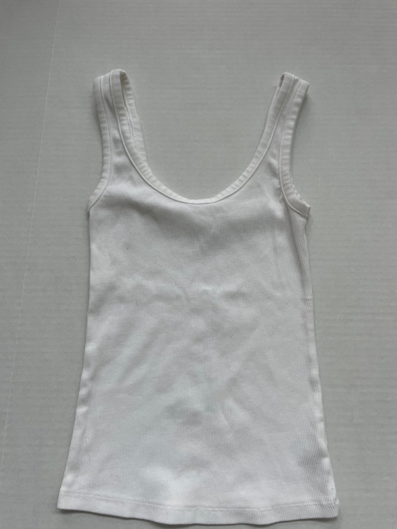 Aerie Tops Small White Cotton and Elastane