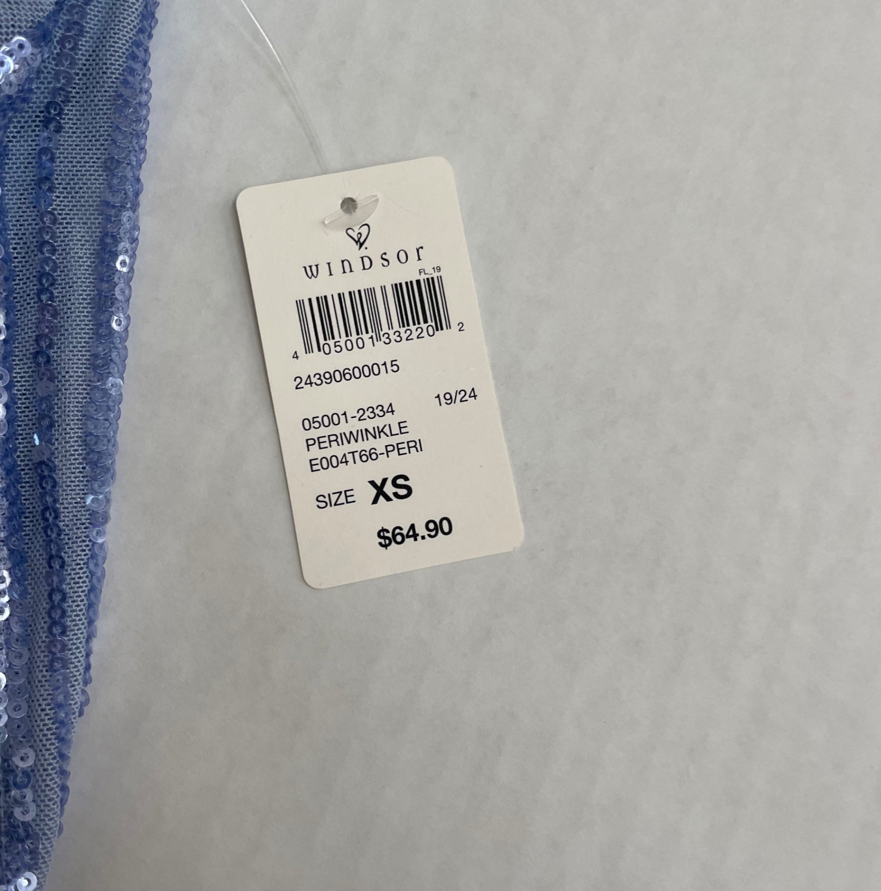 Windsor Dresses/Rompers Extra Small Blue Polyester with sequin embellishments and mesh fabric, Spandex