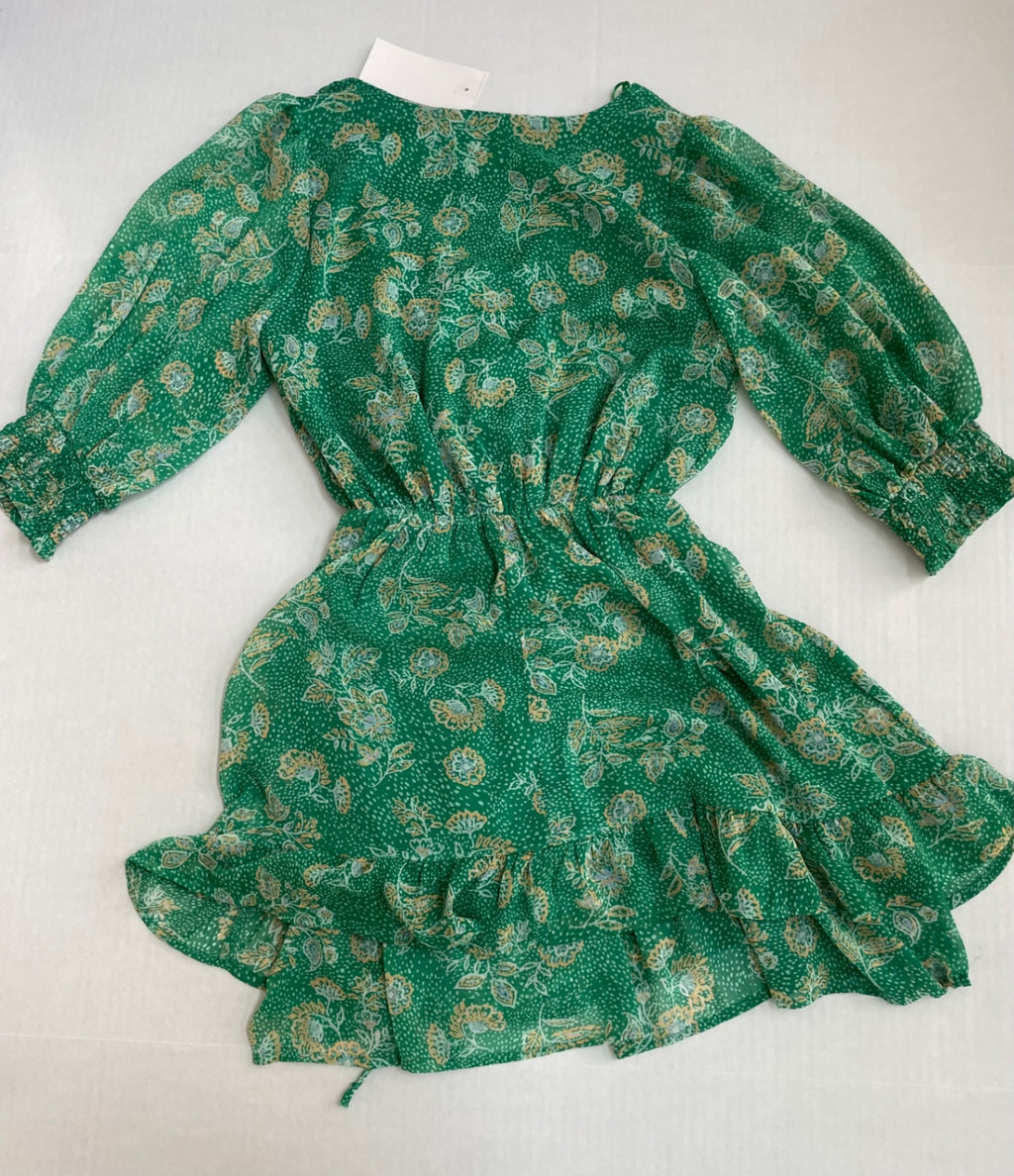 Sienna Sky Dresses/Rompers Extra Small Green Polyester, Spandex, Printed fabric