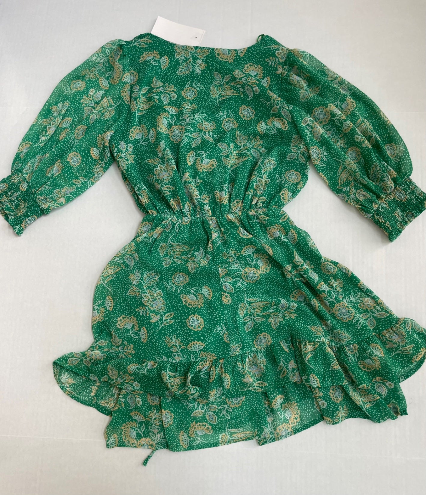 Sienna Sky Dresses/Rompers Extra Small Green Polyester, Spandex, Printed fabric