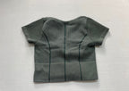 Aerie Tops Extra Small-Small Green Knit, Polyester