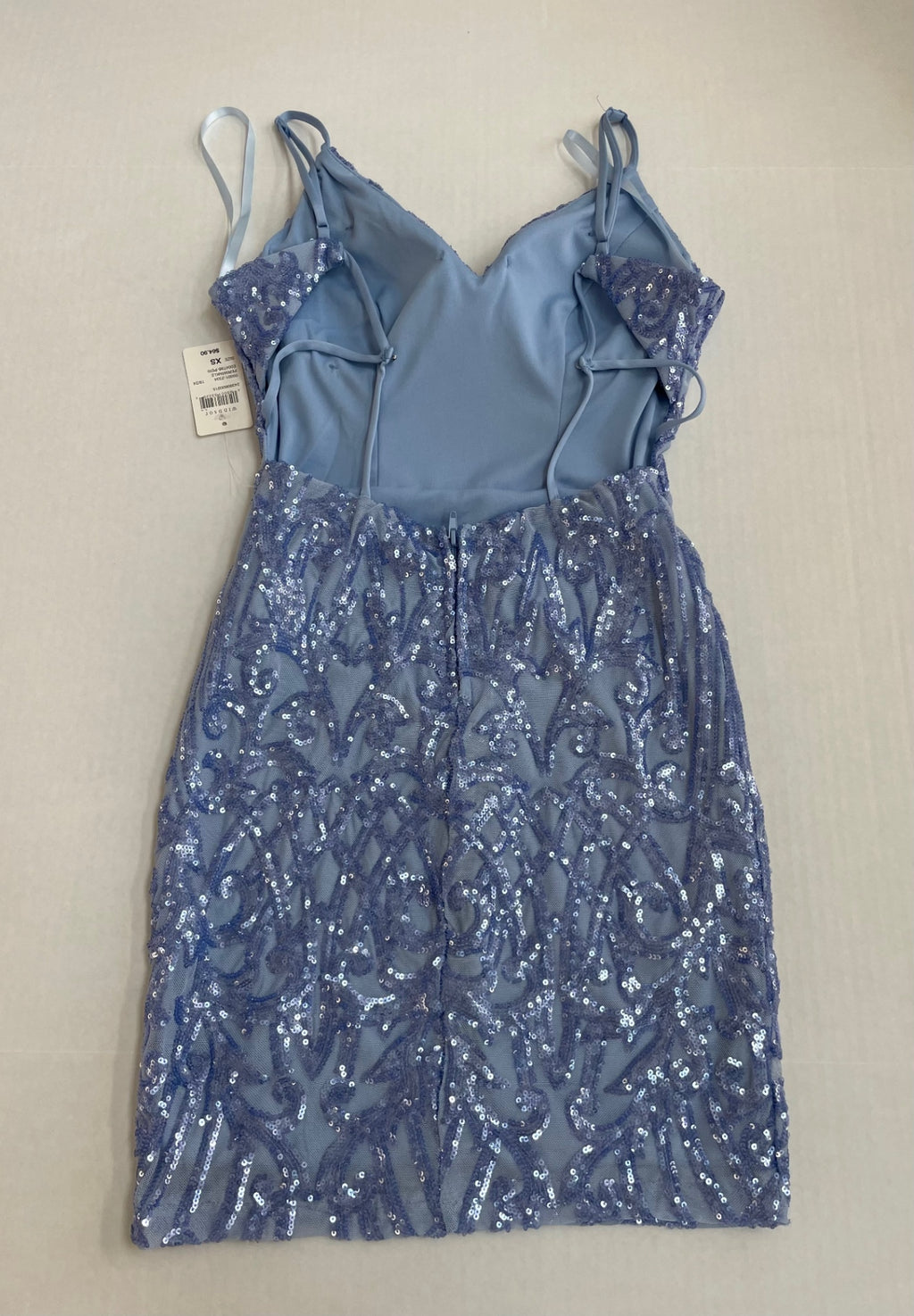 Windsor Dresses/Rompers Extra Small Blue Polyester with sequin embellishments and mesh fabric, Spandex