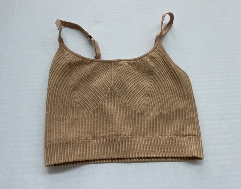 Aerie Tops Extra Extra Small Beige Knit fabric blend/Polyester