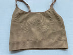Aerie Tops Extra Extra Small Beige Knit fabric blend/Polyester
