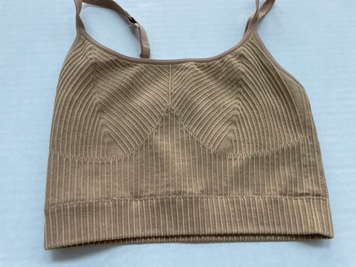 Aerie Tops Extra Extra Small Beige Knit fabric blend/Polyester