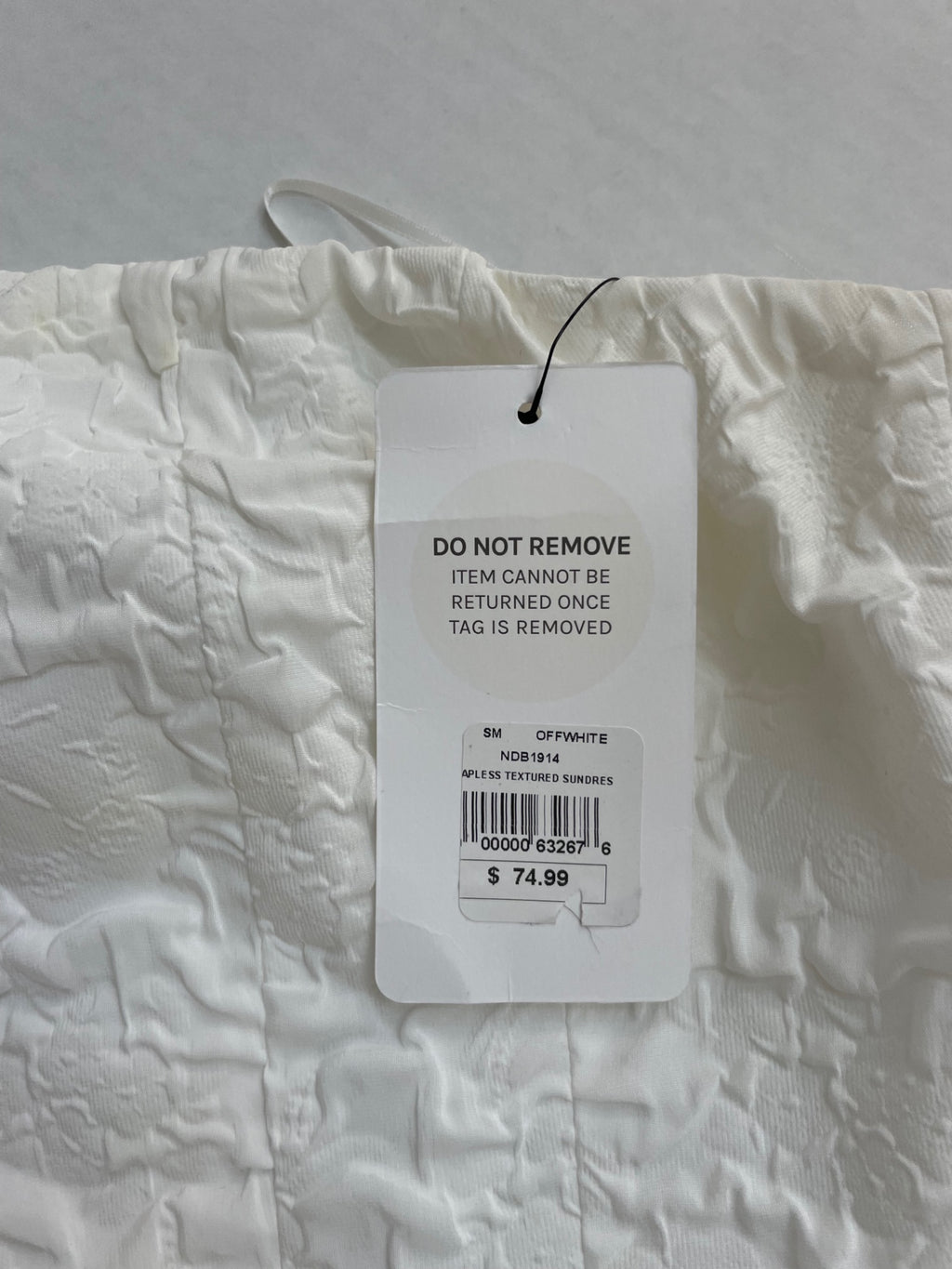 American Threads Small Dresses/Rompers Off-white Embossed textured cloth, Polyester lining