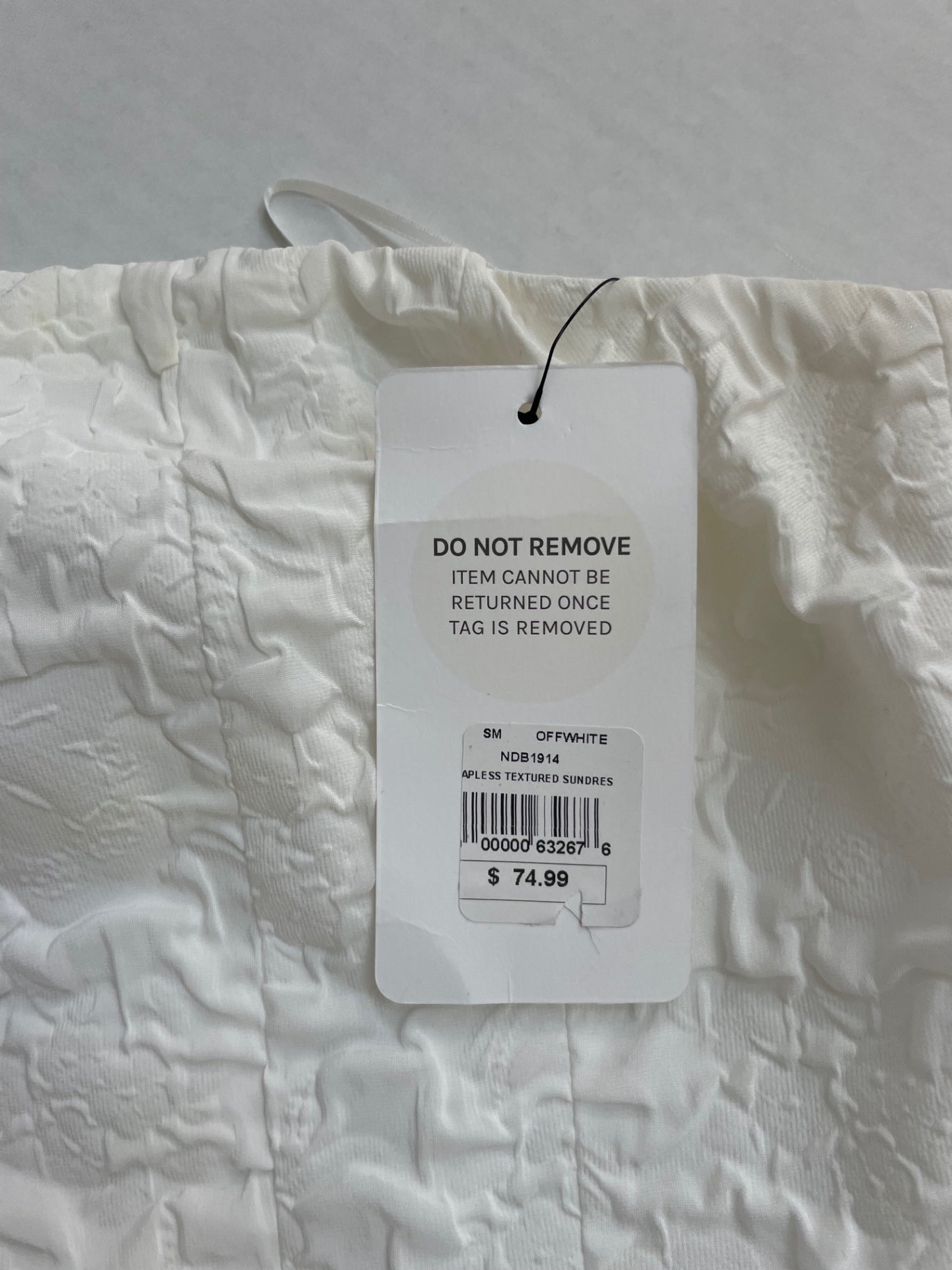 American Threads Small Dresses/Rompers Off-white Embossed textured cloth, Polyester lining