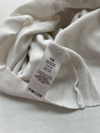 Garage Tops Small White and Brown Cotton and Rayon, Spandex